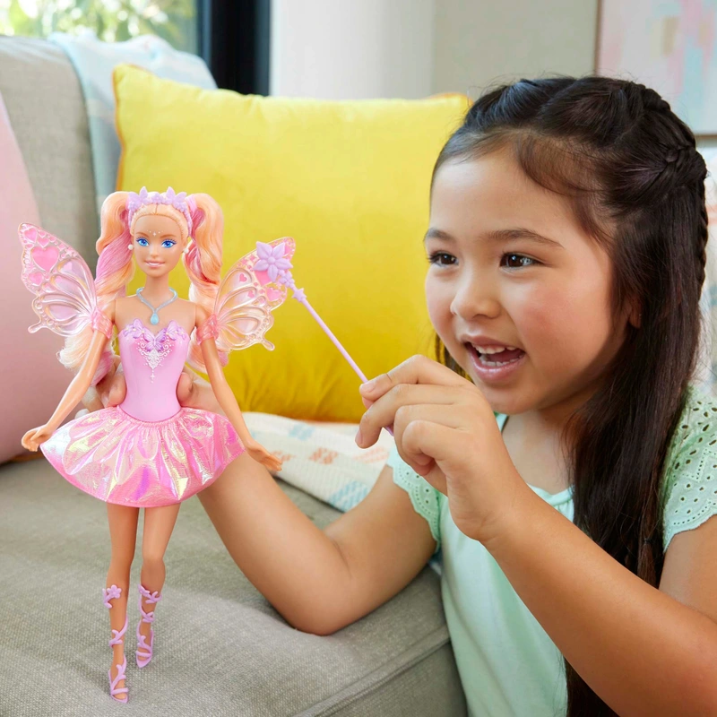 Barbie Colour Change Fairy Doll featuring vibrant wings in UK