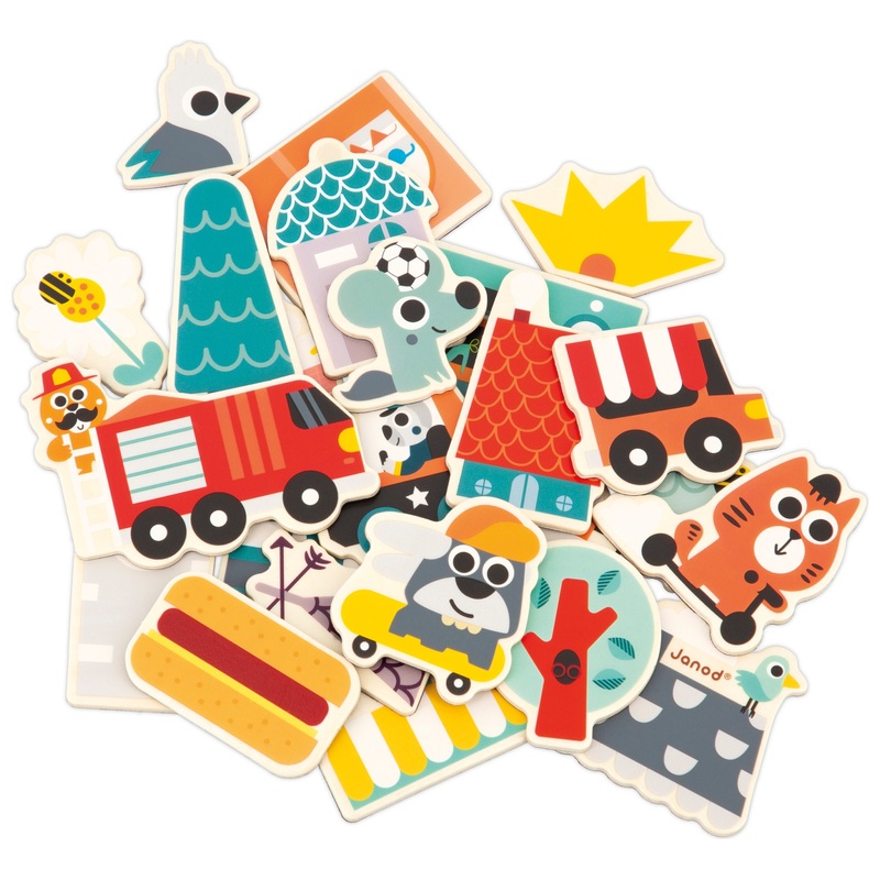 Janod - Magnets en Bois Thème Ville