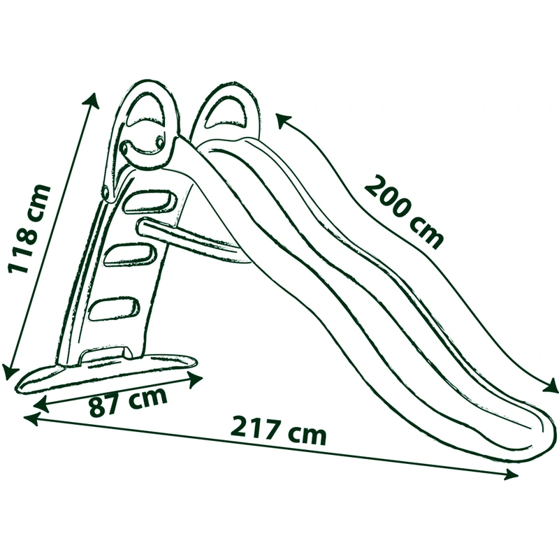 UV-resistant plastic slide for garden