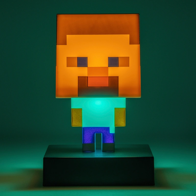 Official Minecraft branding on icon light packaging