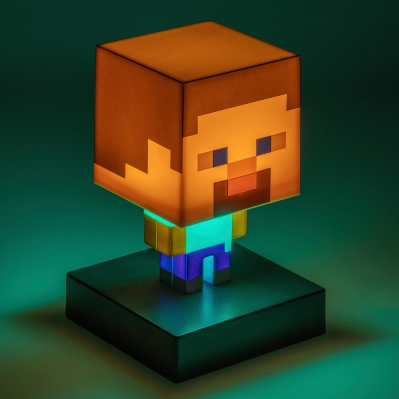 Minecraft Steve light on a desk UK