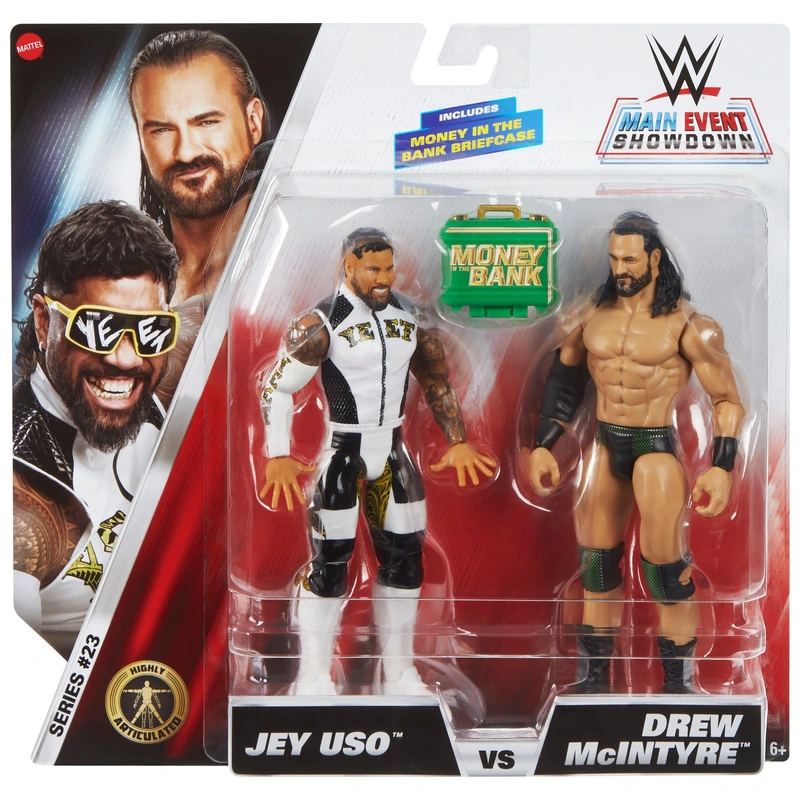 WWE Main Event Showdown Series 23 Action Figures 2 Pack Jey Uso vs Drew McIntyre view 5