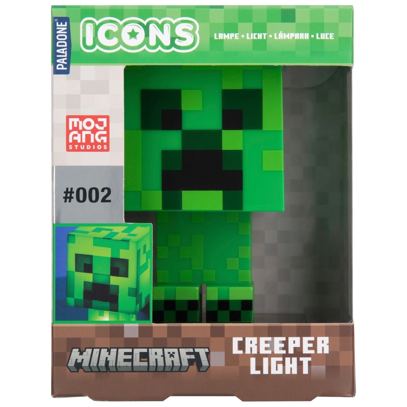 Packaging of the Minecraft Creeper Icon Light for delivery