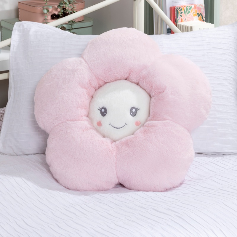 Daisy Flower Cushion Pink 50cm