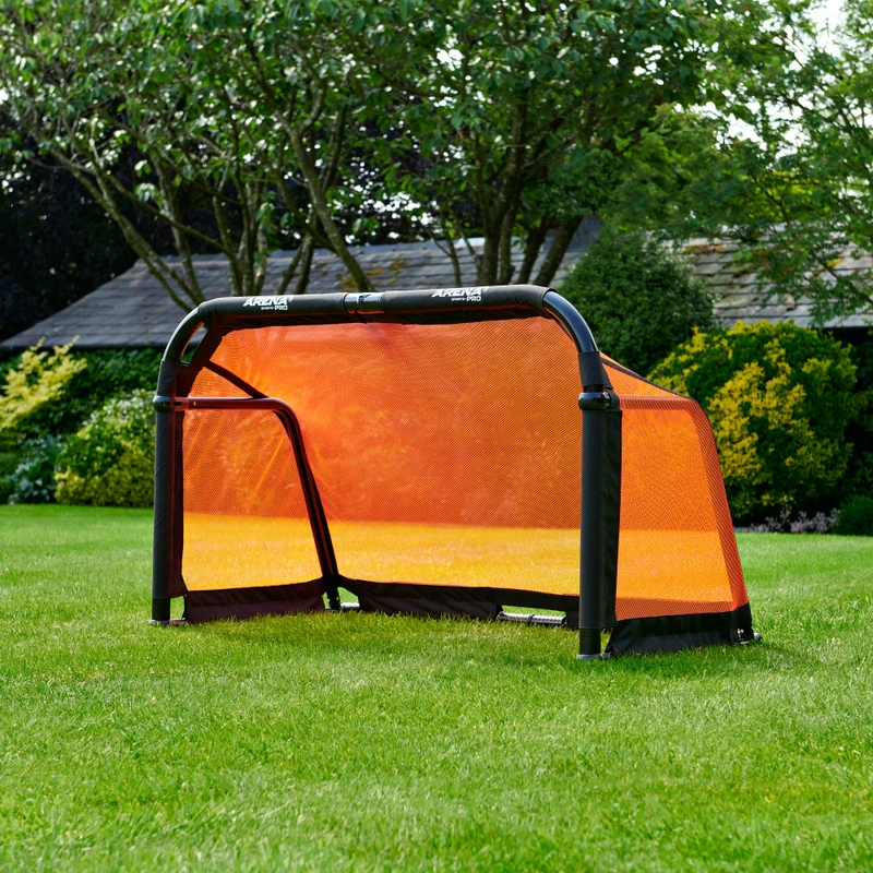 5ft x 3ft Arena Sports Pro metal football goal set in a UK garden
