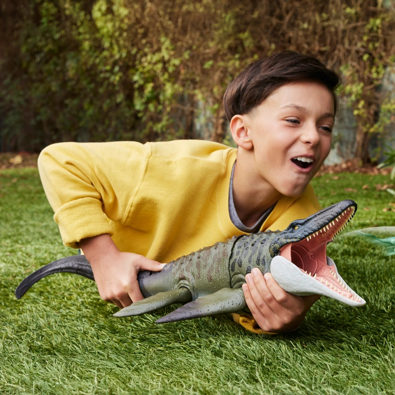 Jurassic World Rebirth Bite 'N Blast Dinosaur Action Figure Mosasaurus