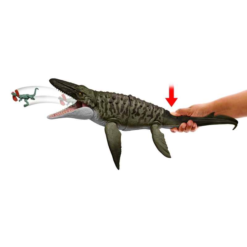 Jurassic World Rebirth Bite 'N Blast Dinosaur Action Figure Mosasaurus view 4