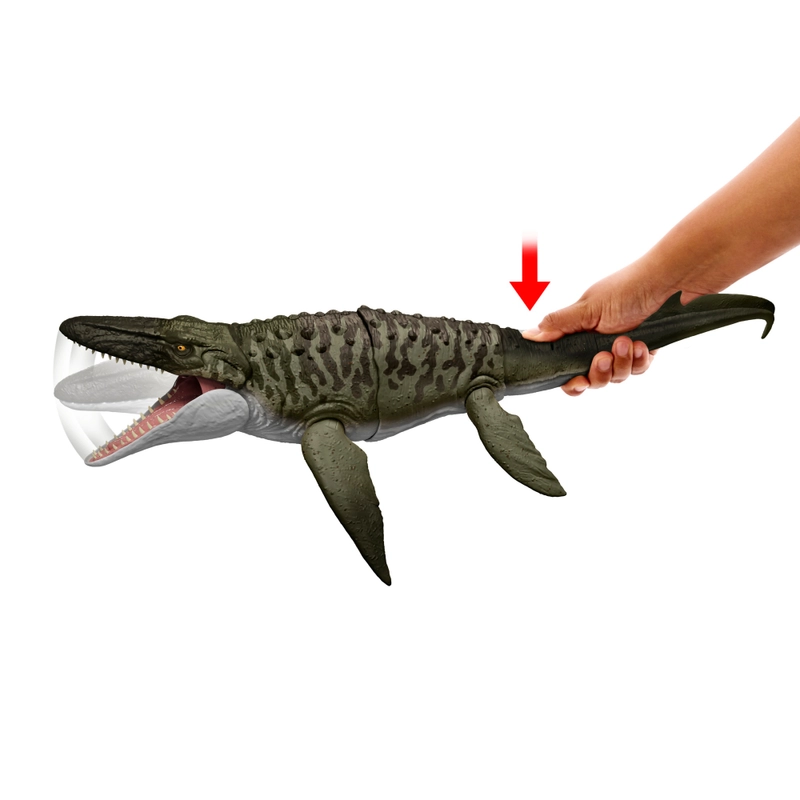 Jurassic World Rebirth Bite 'N Blast Dinosaur Action Figure Mosasaurus view 5