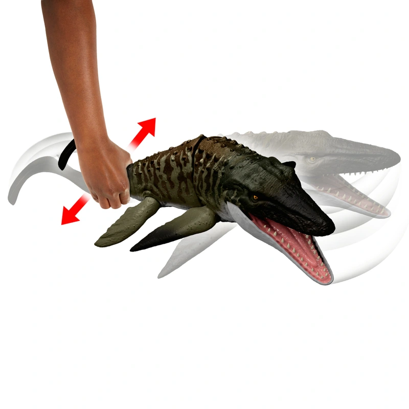 Jurassic World Rebirth Bite 'N Blast Dinosaur Action Figure Mosasaurus view 6