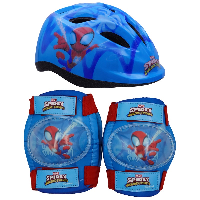Spidey and His Amazing Friends Safety Helmet and Protective Gear Set