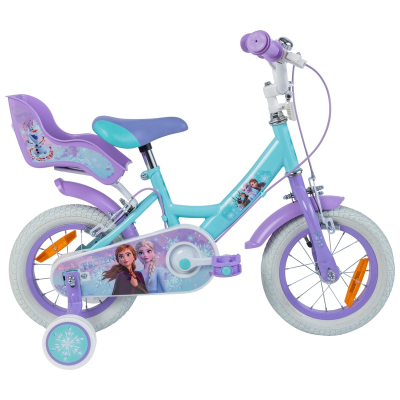 12 Inch Disney Frozen Bike with Doll Carrier Blue