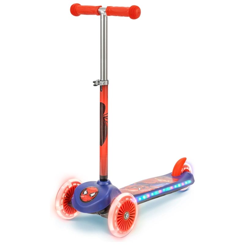 Marvel Spider-Man Tilt-to-Turn 3 Wheel Scooter UK stable design