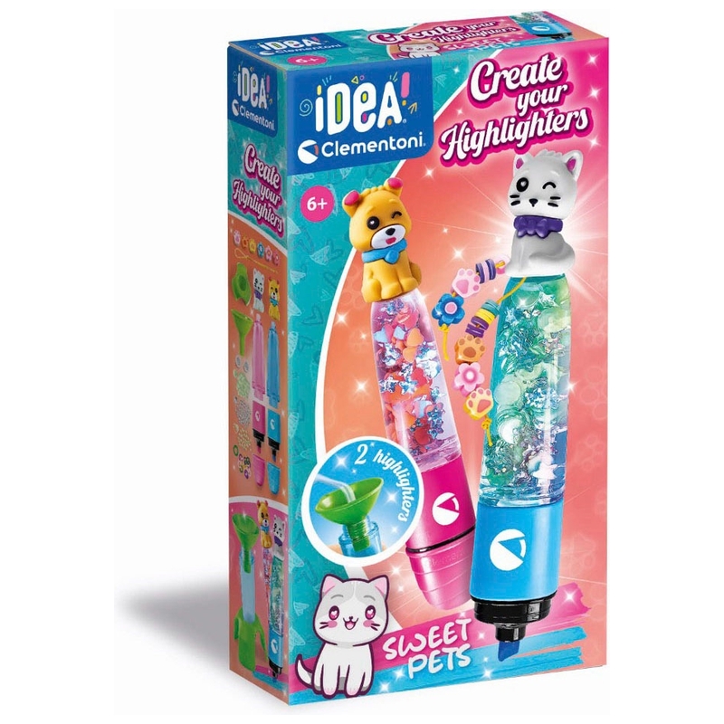 Idea! Clementoni - Crée tes fluos Sweet Pets