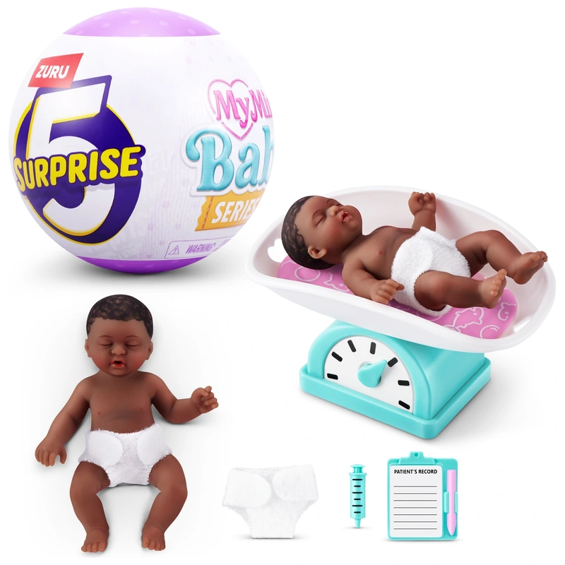 Child opening a My Mini Baby surprise capsule UK