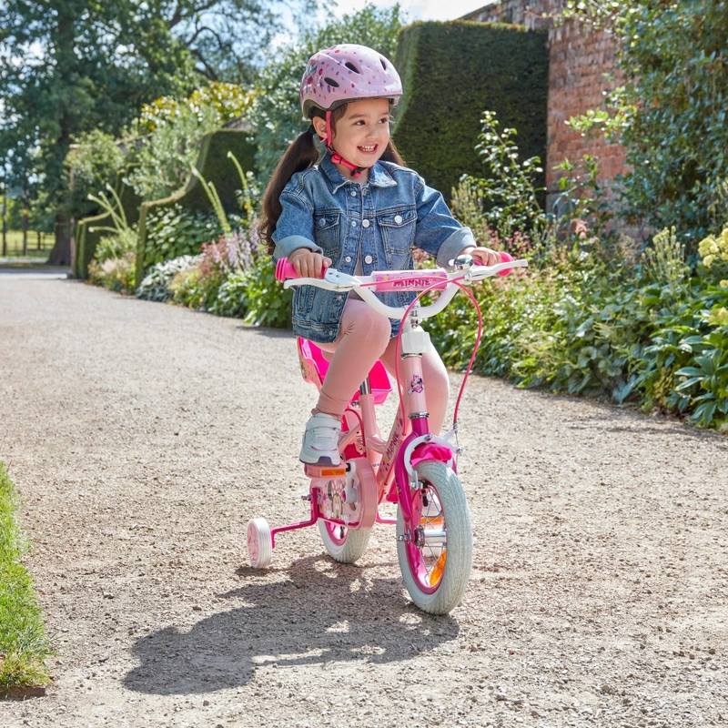 12 Inch Disney Minnie Mouse Bike with Doll Carrier Pink view 3