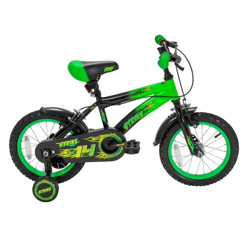 14 Inch Strike Bike Green side view