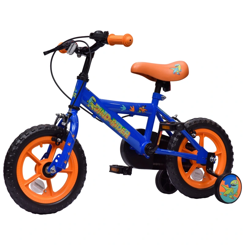 Close-up of Blue Dinosaur Bike Handlebars UK