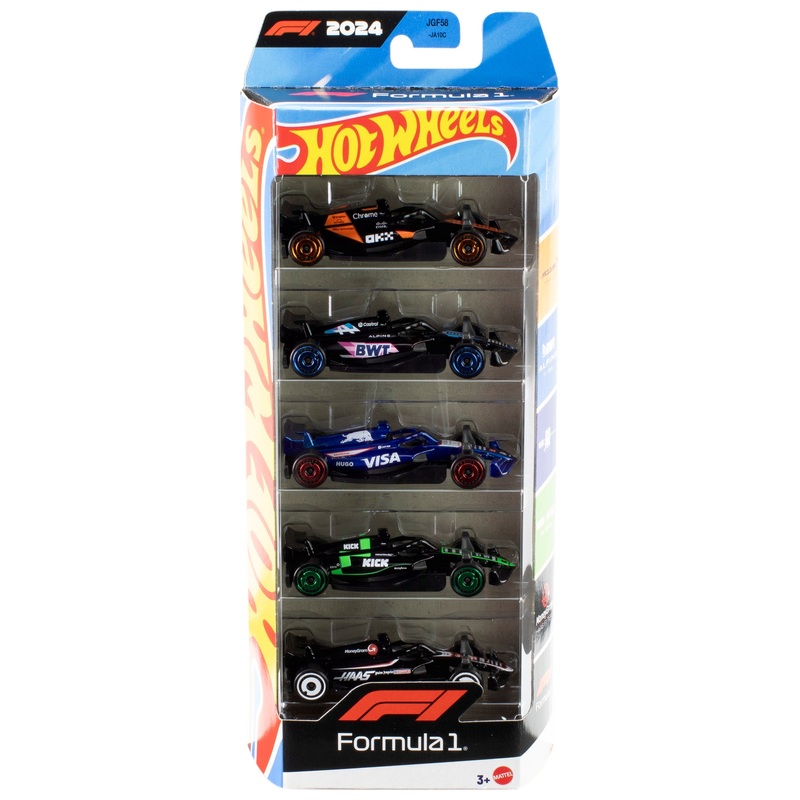 Hot Wheels Diecast Cars Formula 1 Race Team 5 Pack 1:64 Scale | Smyths Toys UK