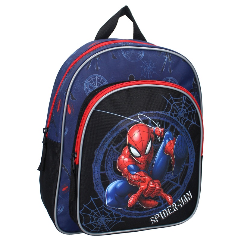 Vadobag Zaino Spider-Man Fight Against Wrong - 29x23x10 Cm - 4 Scomparti - Blu Per Bambini E Ragazzi