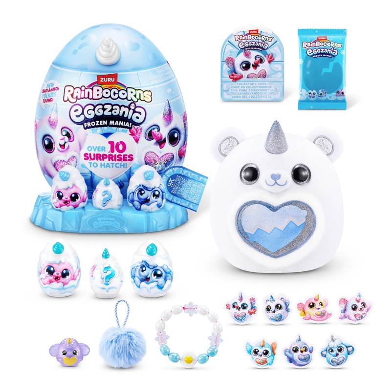 Zuru Rainbocorns Knuffel Eggzania Frozen Mania Surprise Ei Snowbella
