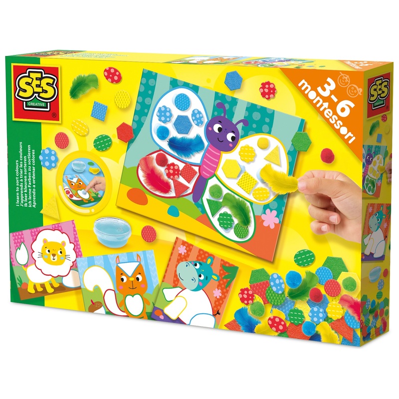 SES Creative - Coffret Montessori Tri des Couleurs et Matières