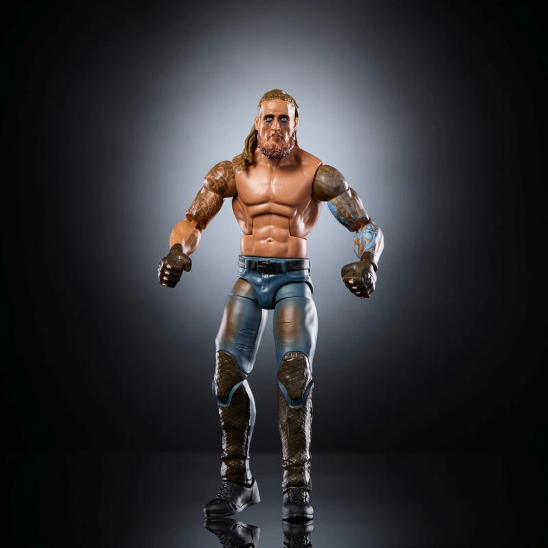 Wrestling figure pose demonstration