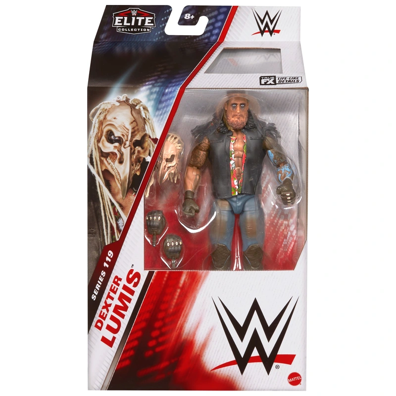 Close up of Dexter Lumis wrestling figure
