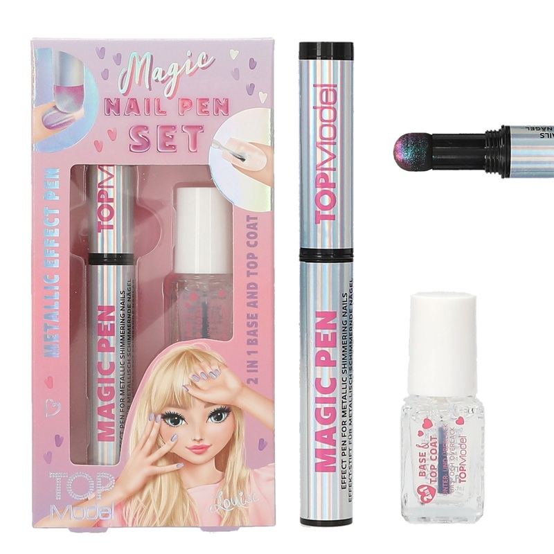 TOPModel - Beauty And Me Stylo à Ongles Métallique avec Vernis Transparent