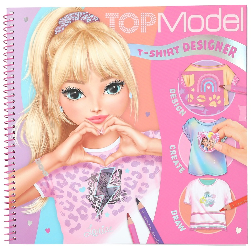 TOPModel Colouring Pages and Sticker Book T-Shirt Designer
