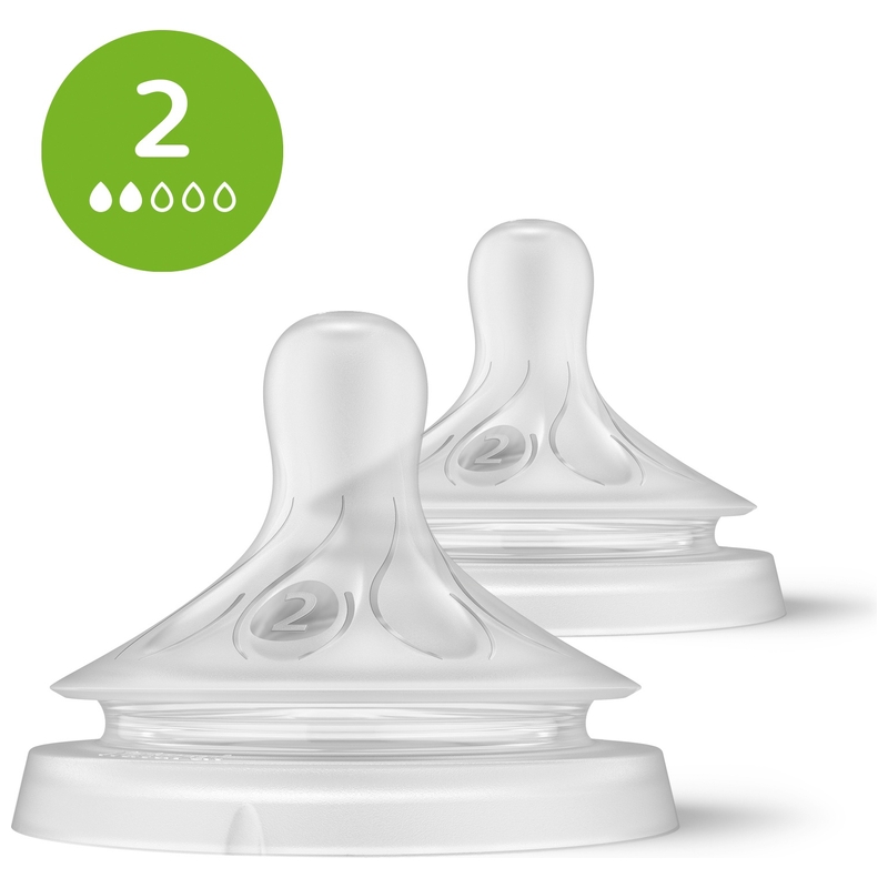 Philips Avent - Tétines Natural à Réponse Naturelle Débit 2