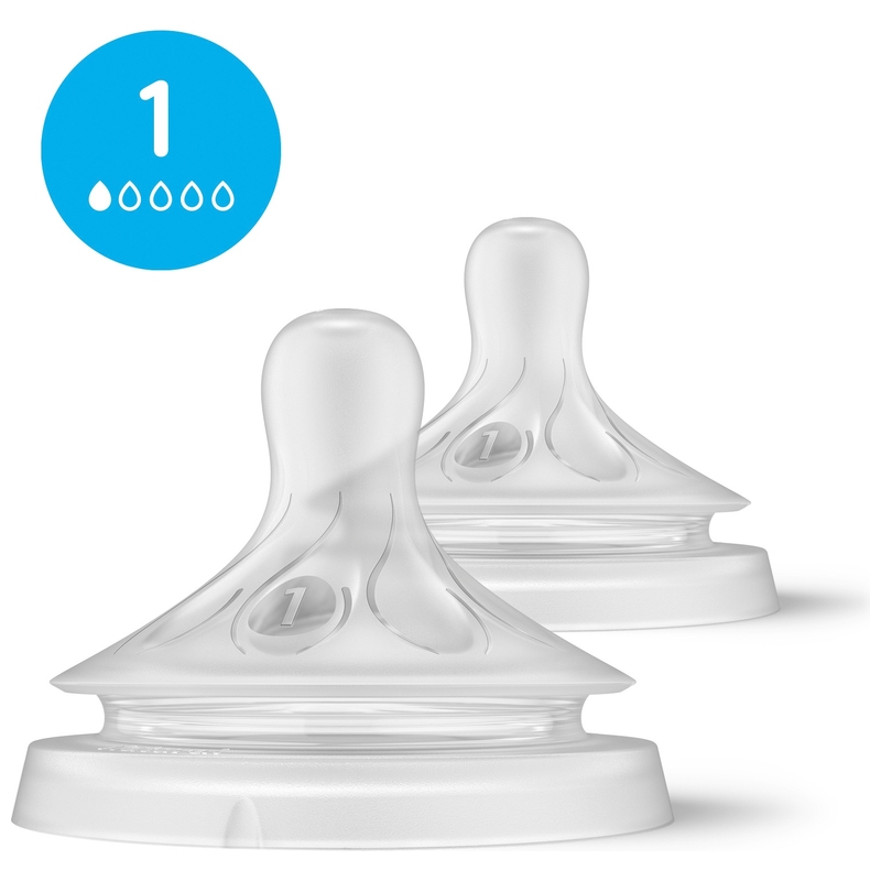 Philips Avent - Tétines Natural à Réponse Naturelle Débit 1