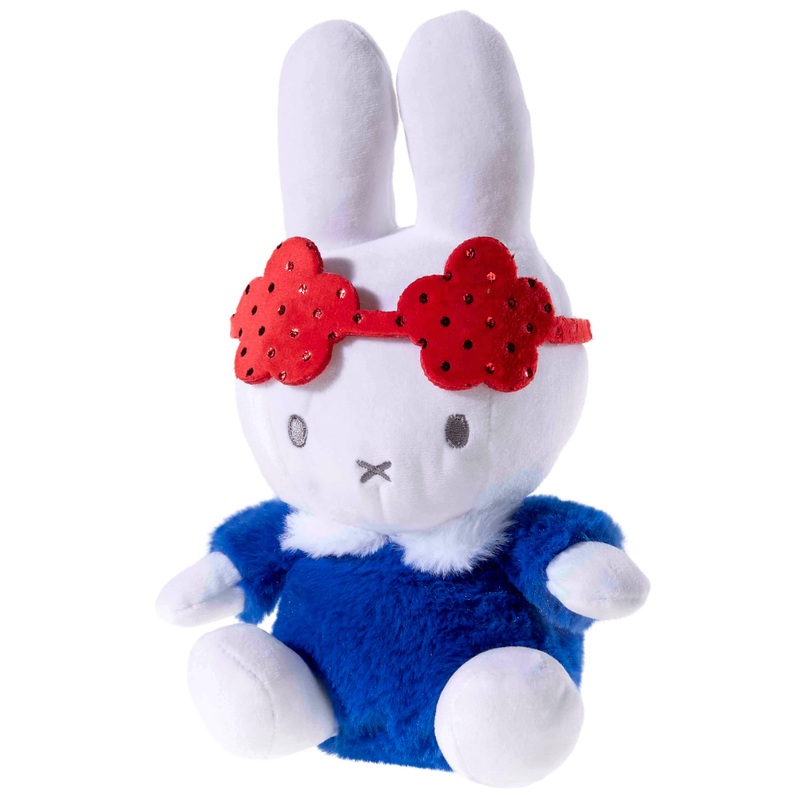 nijntje Knuffel met Bril 25 cm blauw