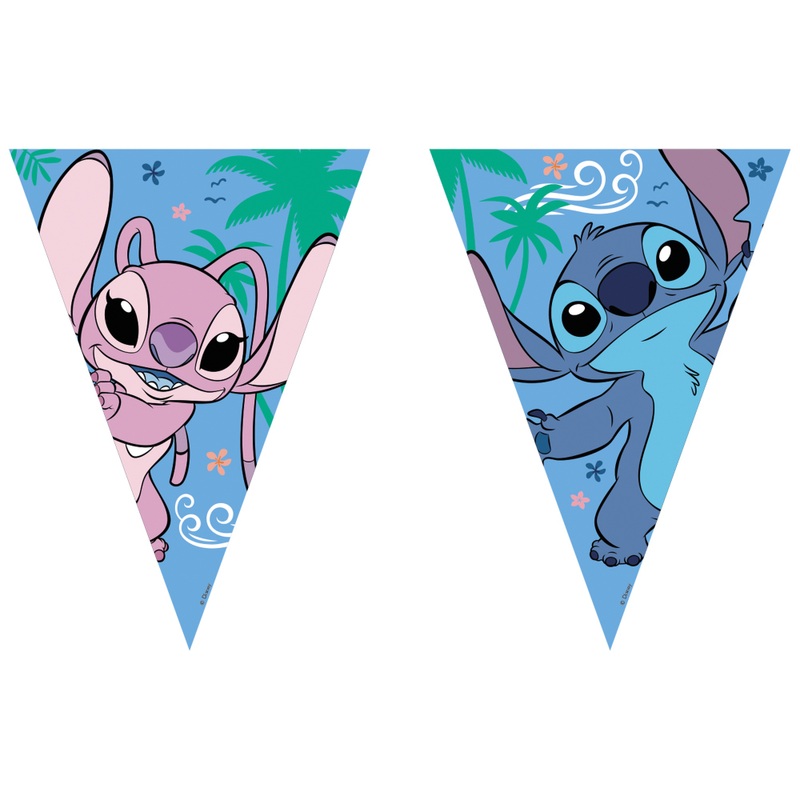 Disney Stitch & Angel Papieren Vlaggetjes