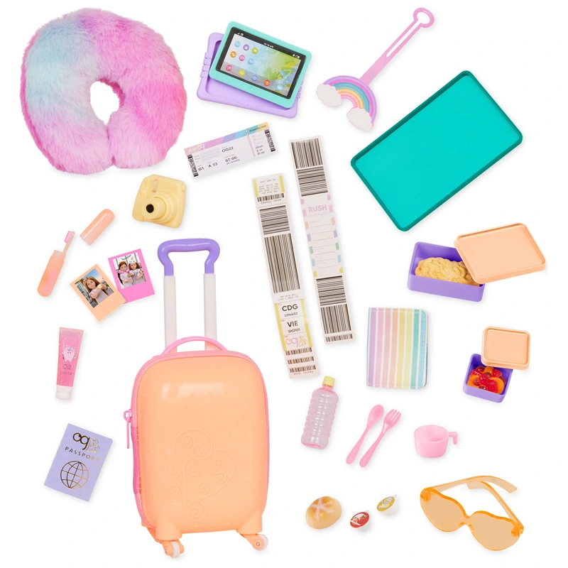 Our Generation Deluxe Rainbow Luggage Set UK toy