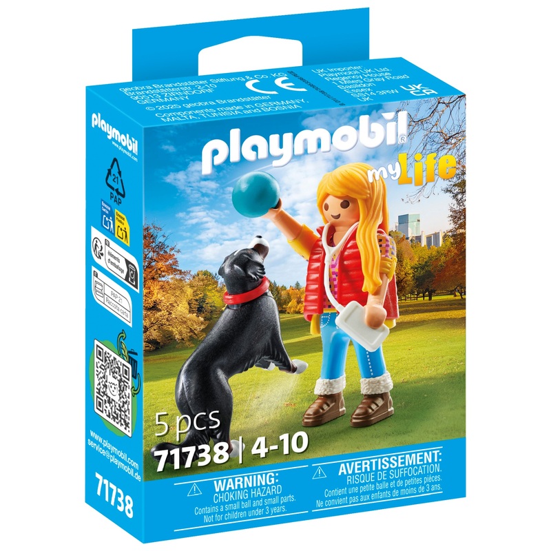 Playmobil - My Life 71738 Jeune Fille avec Chien de Montagne