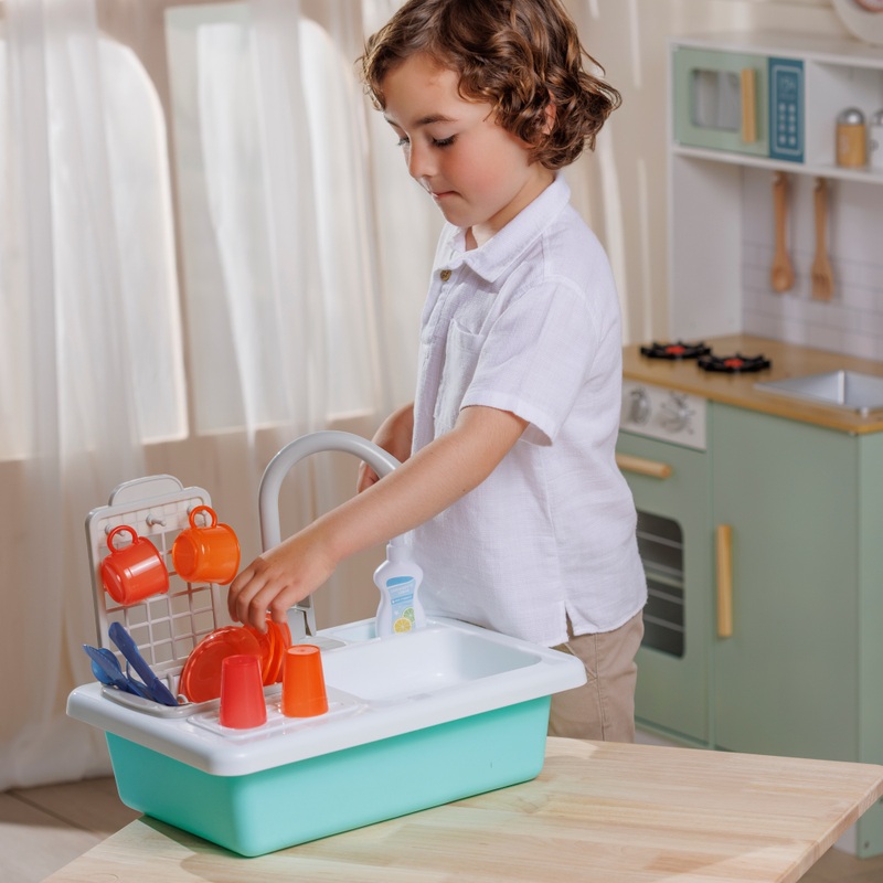 Kitchen Corner Speelkeuken Spoelbak Wash-Up 17-Delig