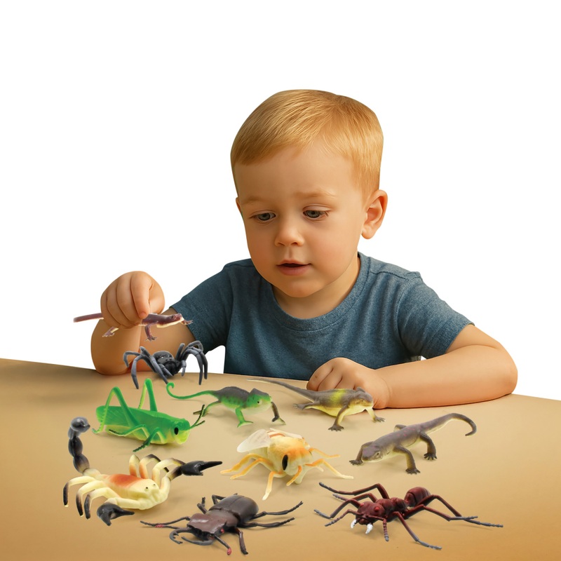 Coffret 10 Figurines Reptiles et Insectes