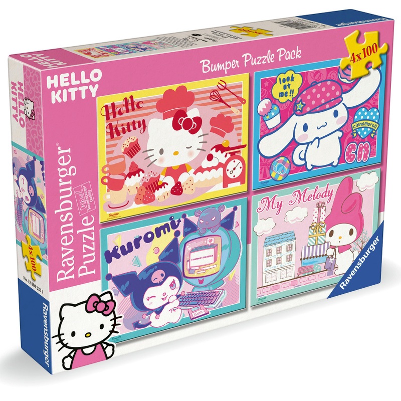 Ravensburger Hello Kitty & Friends Jigsaw Puzzles Bumper 4 x 100 Pieces