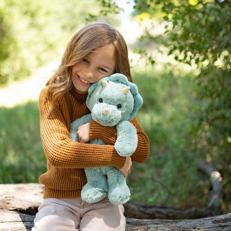 World's Softest Plush - Peluche Triceratops Bleu 40 cm