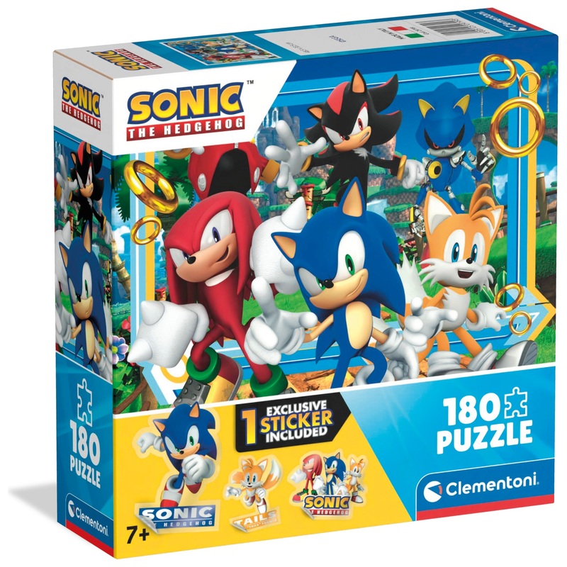Clementoni Sonic the Hedgehog Puzzle Jigsaw Puzzle 180 Pieces | Smyths Toys UK