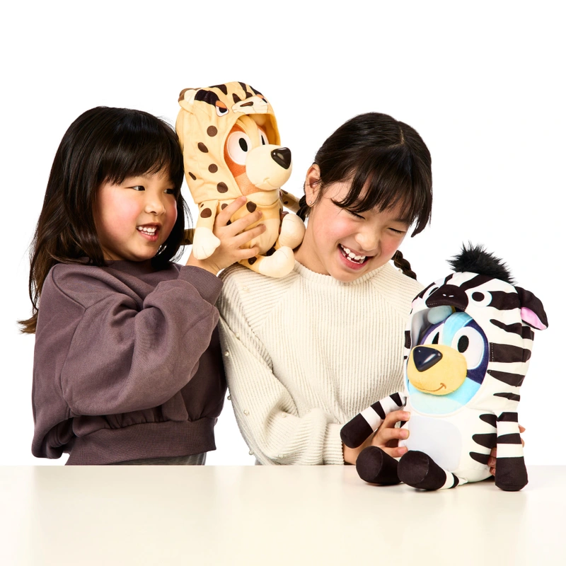 Bluey and Bingo plush toy packaging