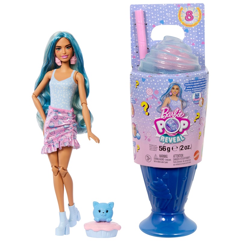 Barbie - Pop Reveal Poupée Gourmandise - Bleu