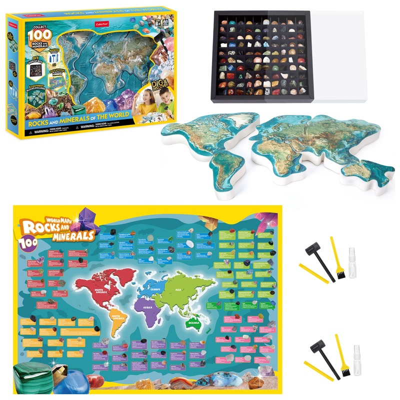 Coffret 100 Roches et Minéraux du Monde