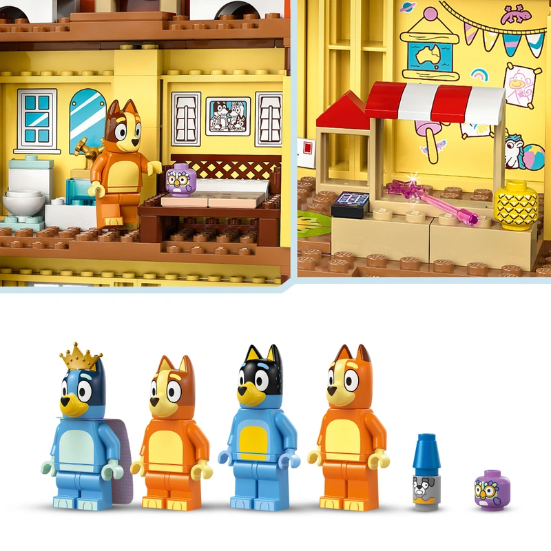 Child playing with LEGO Bluey Family House