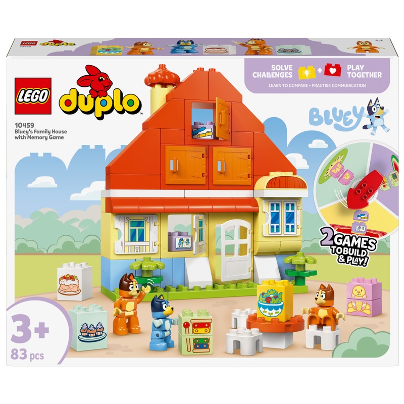 LEGO DUPLO Bluey 10459 Huis van Bluey en haar Familie met Geheugenspel Set
