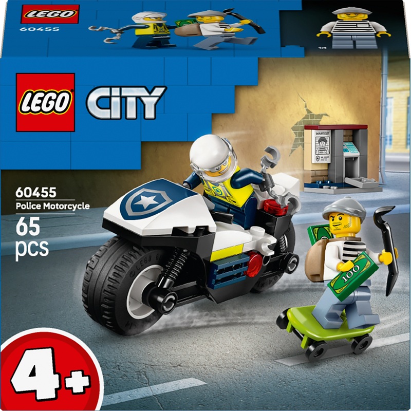 LEGO City 60455 Achtervolging op Politiemotor Set