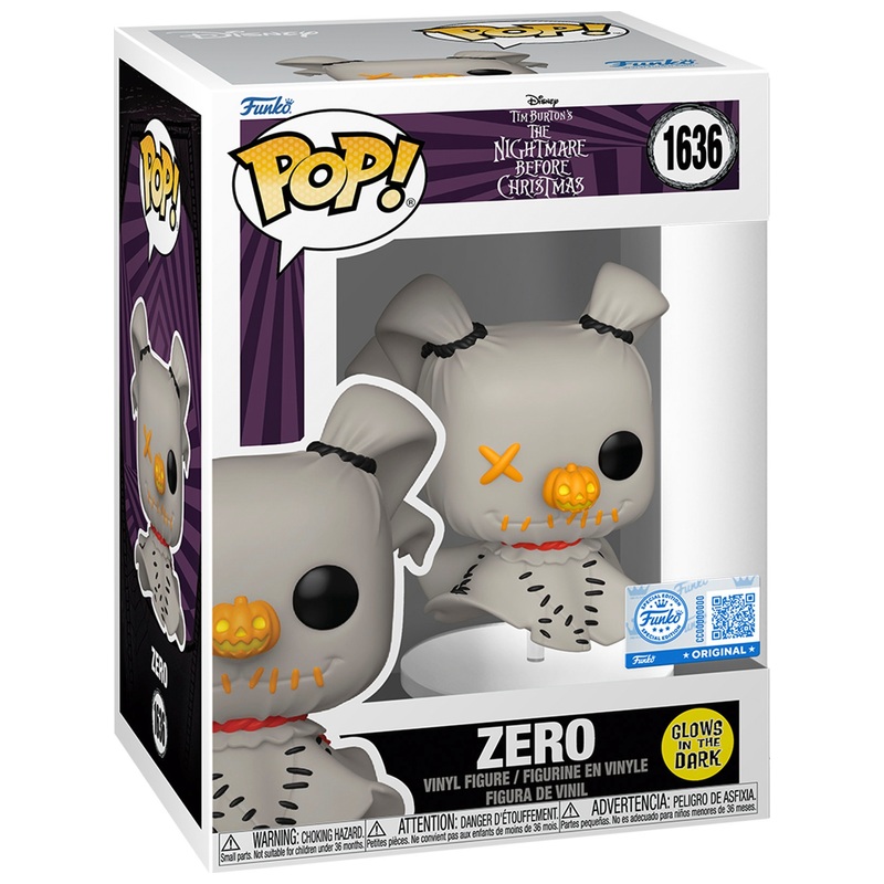 Funko POP! 1636: Disney Tim Burton's The Nightmare Before Christmas Zero (Glow-In-The-Dark)