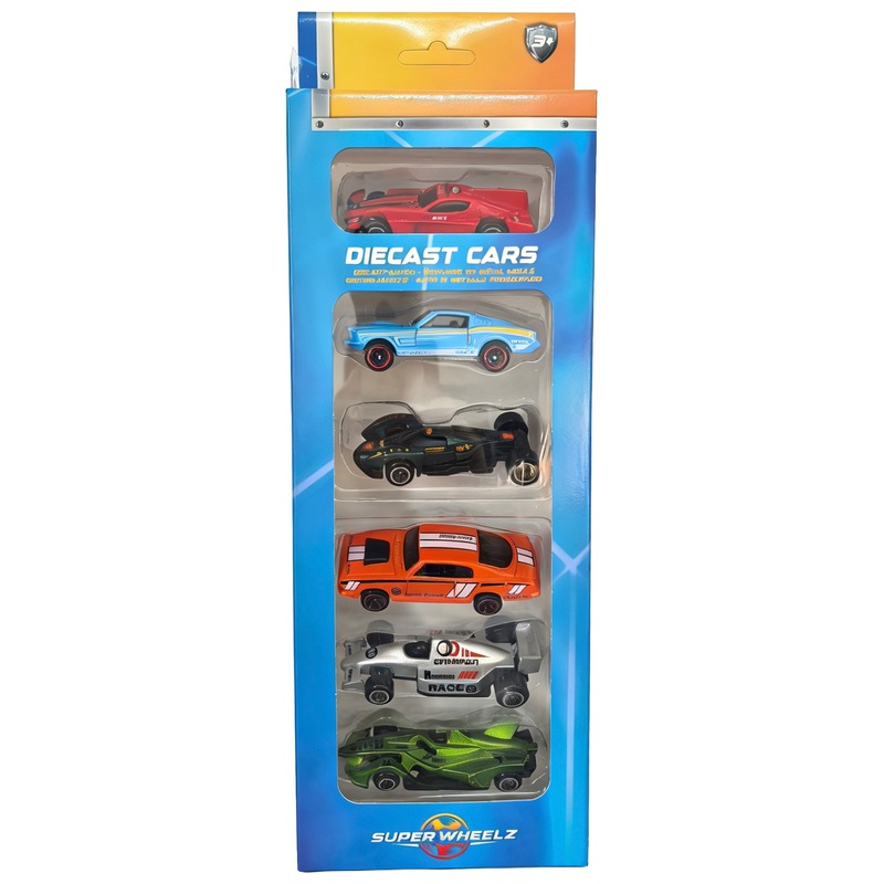Super Wheelz Diecast Cars 1:64 Scale 6 Pack