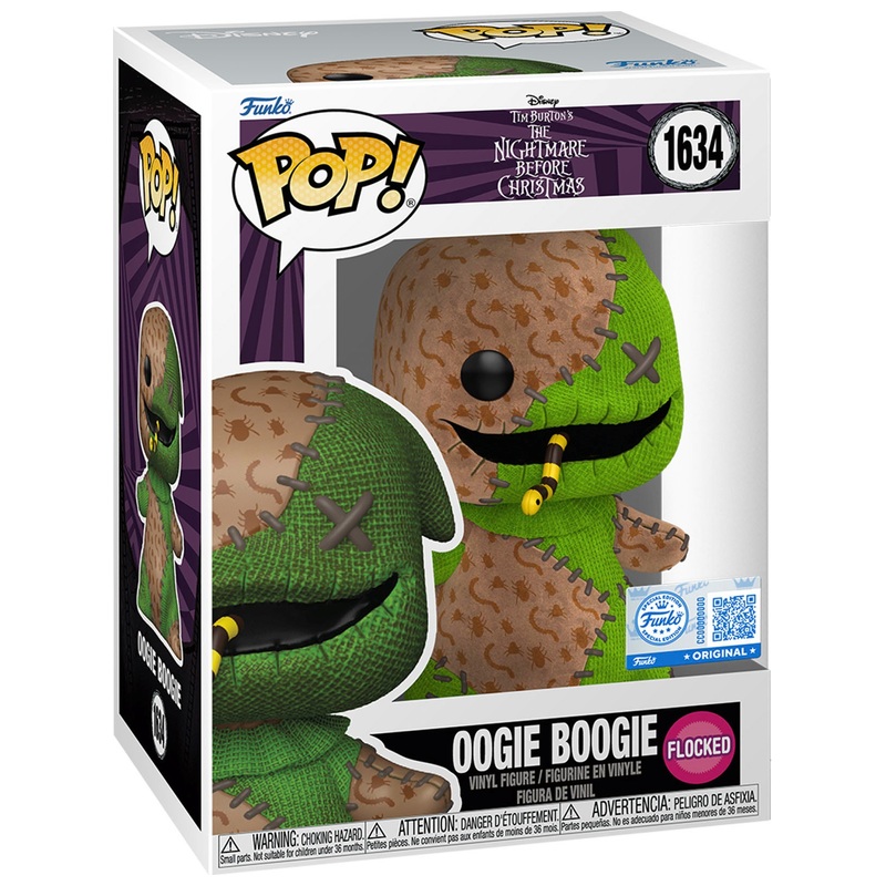 Funko POP! 1634: The Nightmare Before Christmas Oogie Boogie (Flocked ...