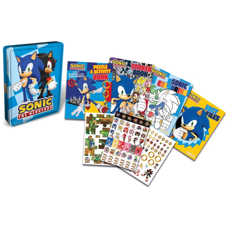 Sonic the Hedgehog Activity and Colouring Book Set with Tin